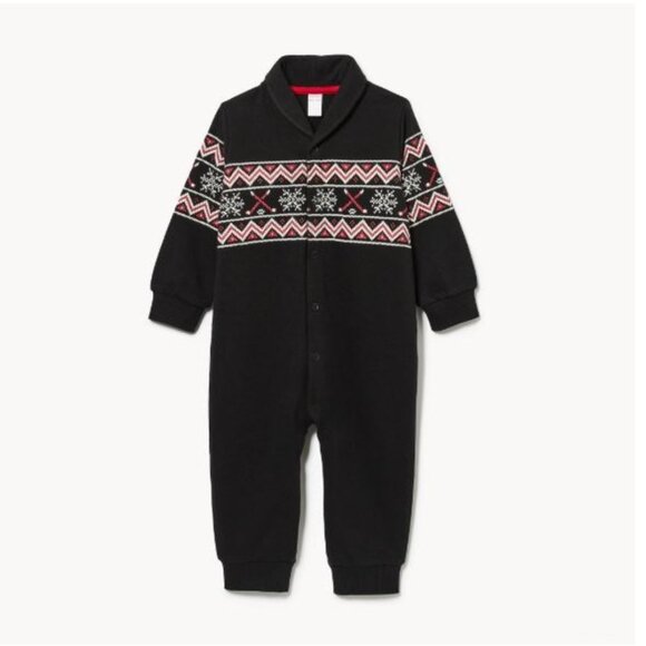 (4/$20) Joe Fresh - Baby Boys' Shawl Collar Romper - Picture 1 of 7